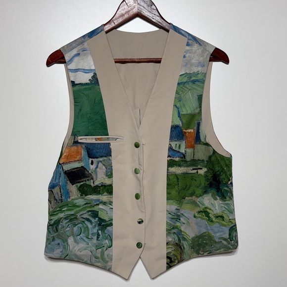 Van Gogh Museum Amsterdam Reversible “View of Auvers” Vest - Picture 1 of 17